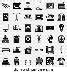 Electricity icons set. Simple style of 36 electricity vector icons for web for any design