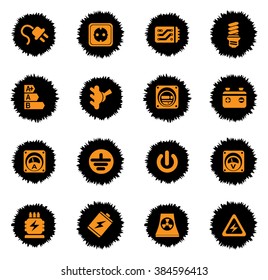 Electricity icons set for web sites and user interface