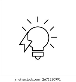 Iconos de la electricidad. Vector de línea simple