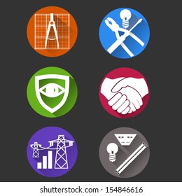 electricity icons vector