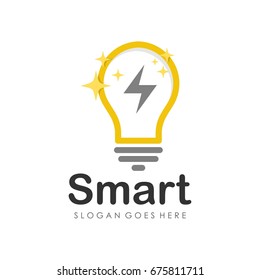 Electricity, idea, bolt logo design template