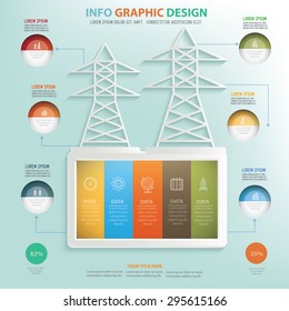 Electricity and industry info graphic design, Business concept design.