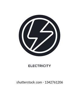 electricity isolated icon. simple element illustration from electrian connections concept icons. 