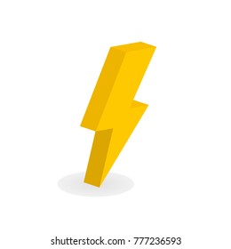 Electricity isometric flat icon. 3d vector