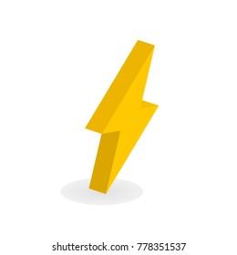 Electricity isometric flat icon. 3d vector
