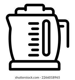Electricity kettle icon outline vector. Glass appliance. Hot pot