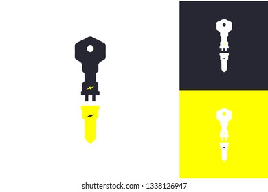 Electricity Key Logo Inspirations Stock Vector (Royalty Free ...
