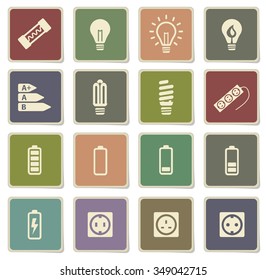 Electricity label icons for web