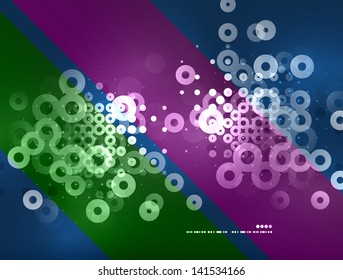 Cercles de lumière électrique image vectorielle abstraite