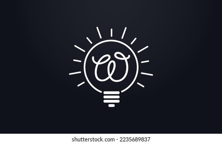 Electricity light logo and Electricity fiber logo with lighting bulb letter vector design and online bulb vector logo. Idea bulb symbol