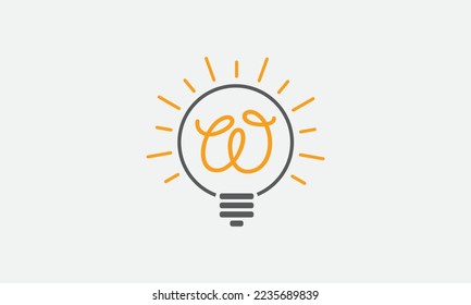 Electricity light logo and Electricity fiber logo with lighting bulb letter vector design and online bulb vector logo. Idea bulb symbol