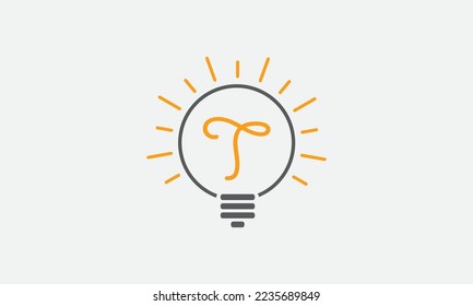 Electricity light logo and Electricity fiber logo with lighting bulb letter vector design and online bulb vector logo. Idea bulb symbol