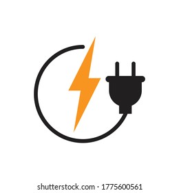 Electricity, lightning icon design isolated on white background