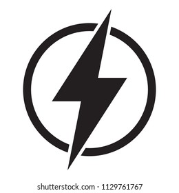 Electricity, lightning icon, vector