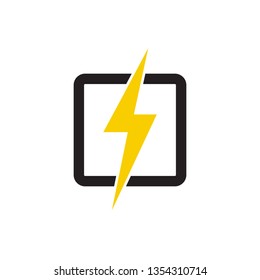 electricity, lightning icon vector