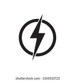 electricity, lightning icon vector