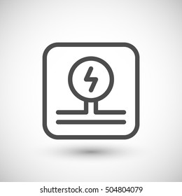 Electricity line icon