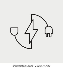 Concepto de diseño de logotipo de electricidad. Ilustración vectorial.