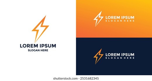 electricity logo with minimalist style