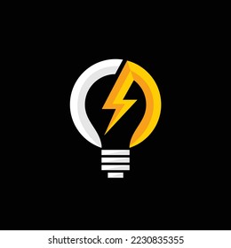 electricity logo with simple concept