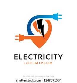 Electricity Logo Template Design Vector, Emblem, Concept Design, Creative Symbol, Icon