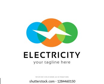 Electricity Logo Template Design Vector, Emblem, Concept Design, Creative Symbol, Icon
