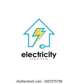 Electricity logo vector abstract