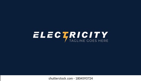 Electricity logotype, Flat style Logo Design Template,vector illustration