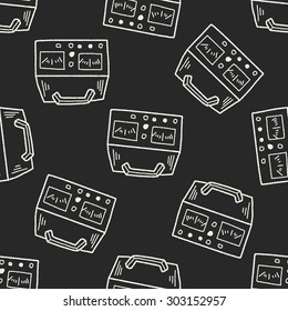 electricity measurer doodle seamless pattern background