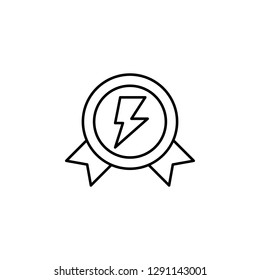 electricity, medal icon. Element of electricity for mobile concept and web apps illustration