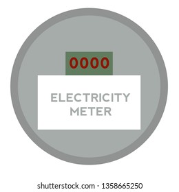 electricity meter flat illustration on white