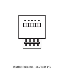 Icono de medidor de electricidad Ilustración Elemento Diseño