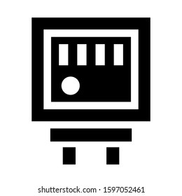 electricity meter icon isolated sign symbol vector illustration - high quality black style vector icons
