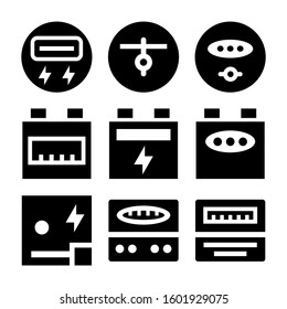electricity meter icon isolated sign symbol vector illustration - Collection of high quality black style vector icons
