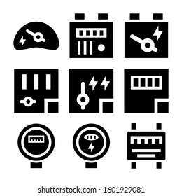 electricity meter icon isolated sign symbol vector illustration - Collection of high quality black style vector icons

