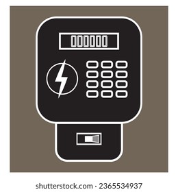 Electricity meter icon vector illustration symbol design