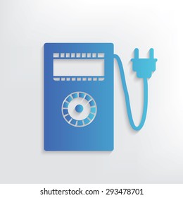 Electricity meter symbol design,clean vector
