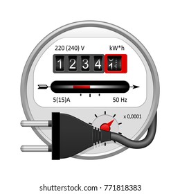 Electricity Meter | Vector Public Utility Icon On White