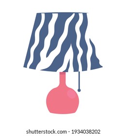 Electricity modern table lamp. Vector illustration on a white background.