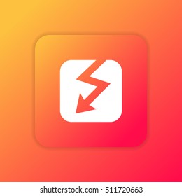 Electricity orange bright app ui/ux Icon / Logo design
