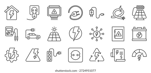 colección de electricidad, electricidad, energía, energía, energía, voltaje, electricidad, relámpago, luz, tormenta eléctrica, icono de trueno