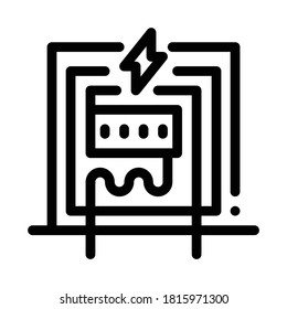 electricity panel icon vector. electricity panel sign. isolated contour symbol illustration