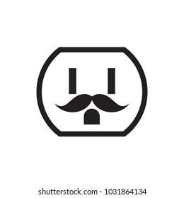 Electricity plug in funny characters mascot design logo icon illustrations