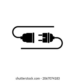 Ilustración de diseño de icono de enchufe de electricidad aislada
