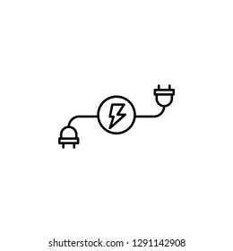 electricity, plug icon. Element of electricity for mobile concept and web apps illustration