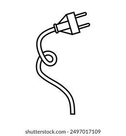 Vector de icono de enchufe de electricidad. Signo de ilustración del cargador. Símbolo o logotipo de la electricidad.