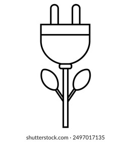 Electricity plug icon vector. Charger illustration sign. Electricity symbol or logo.