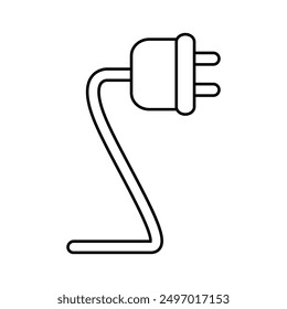 Electricity plug icon vector. Charger illustration sign. Electricity symbol or logo.