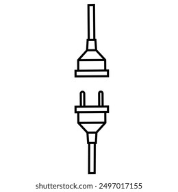 Electricity plug icon vector. Charger illustration sign. Electricity symbol or logo.