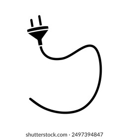 Electricity plug icon vector. Charger illustration sign. Electricity symbol or logo.